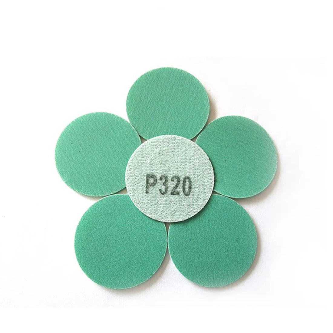 2~6 Inch Green Film Hook&Loop Sanding Flocking Discs Polis Sandpaper 5/6/8 Hole