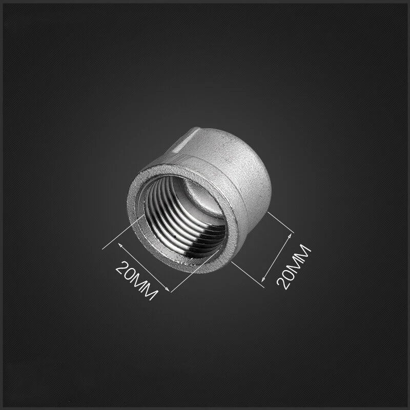 304 Stainless Steel BSP Blanking End Cap Pipe Fittings — Male & Female 1/4" to 1-1/2"