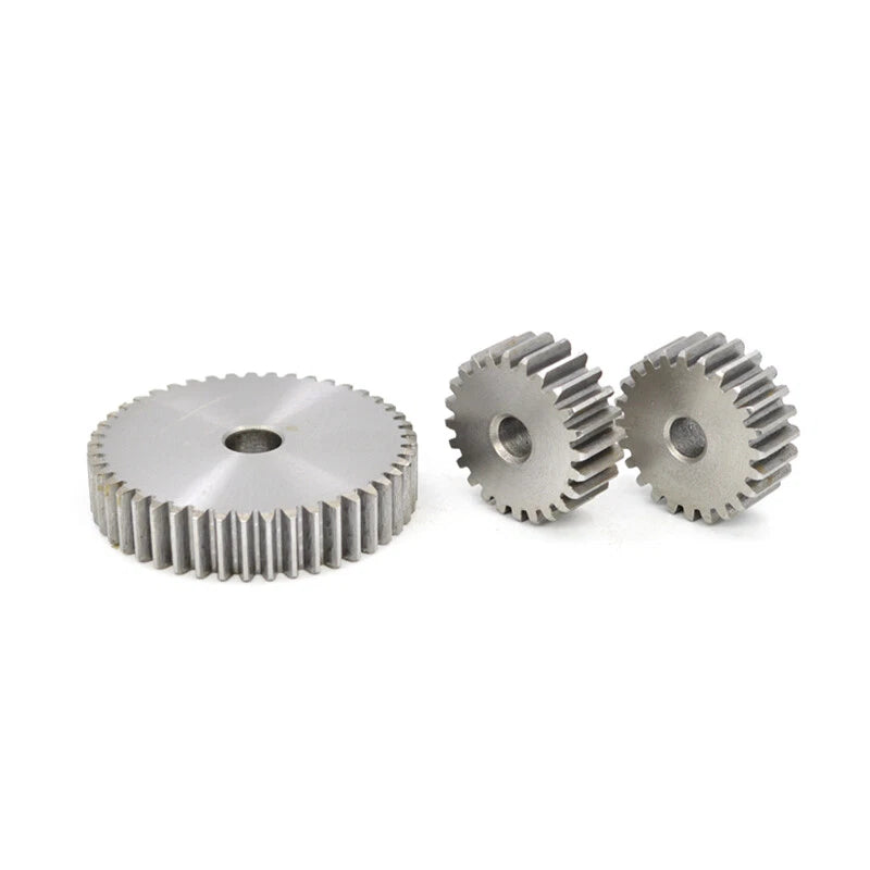 Flat Spur Gear Mod 1 Mod 2 C45 Steel 12 - 160 Tooth Motor Pinion Cogwheel Metal