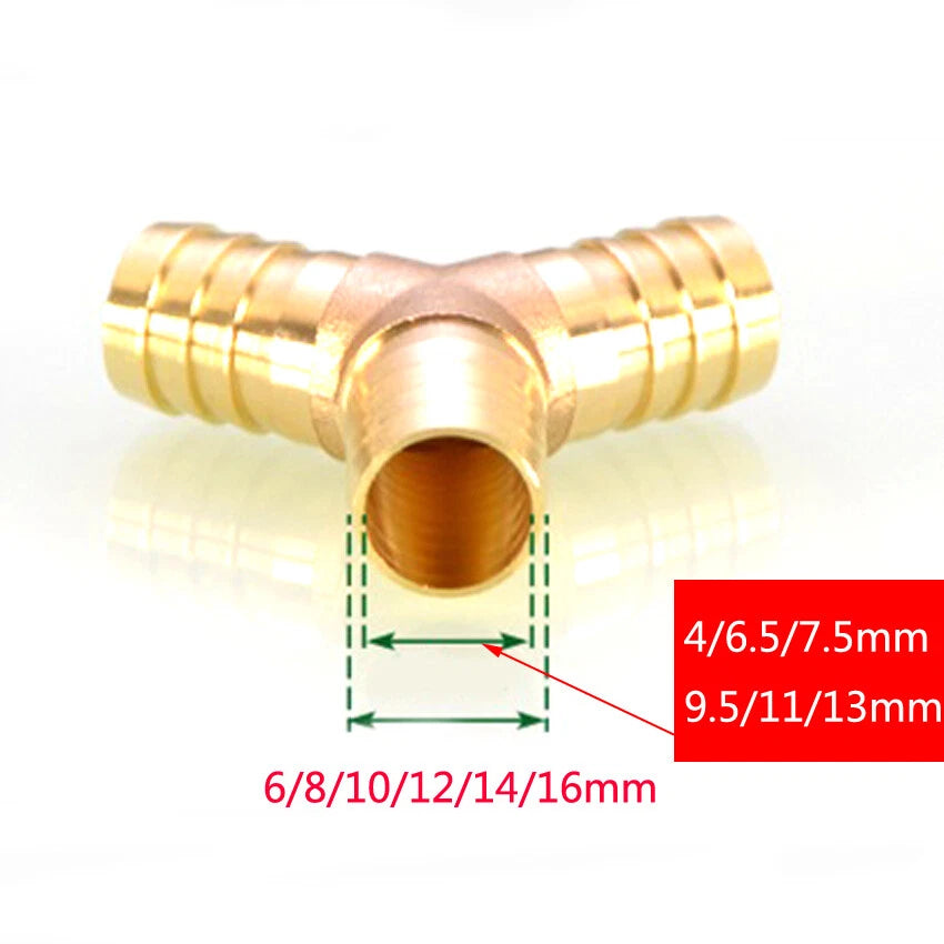 BSP Thread Fittings x Barb Hose Tail End Connector Splitter For Air Fuel Water