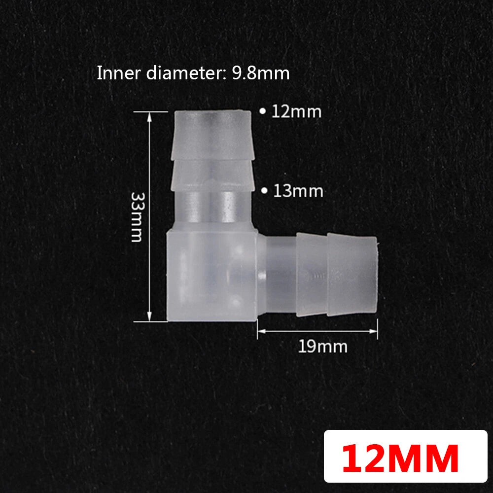 Plastic Elbow Barb Hose Connector — L-Piece Tube Joiner for Air, Fuel & Water (1.6mm–20mm)