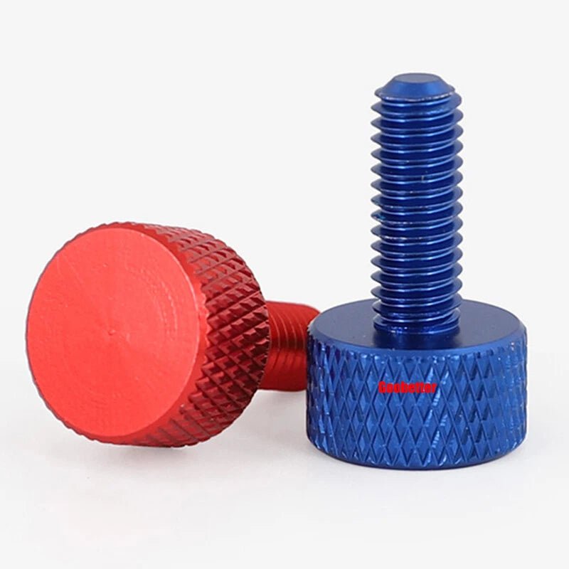 M3×16mm Aluminum Knurled Thumb Screws — Hand - Tighten Grip Knob Bolts, 10 Colors, 1–100 Pcs - HomeDIYer