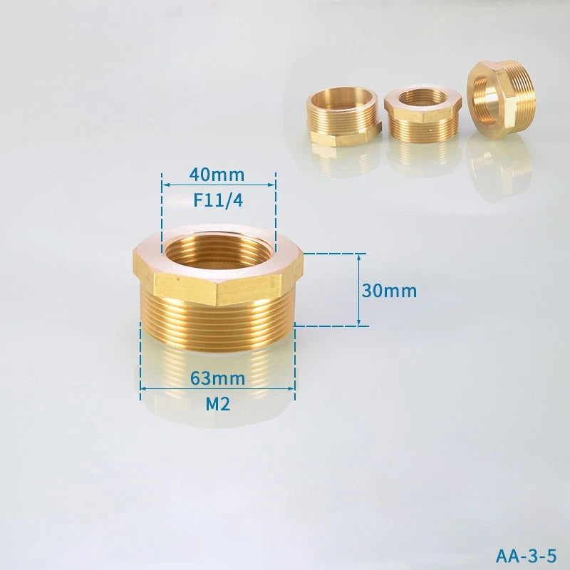 BSP Hex Reducer Bushing — Female to Male Thread Hose Fitting Connector (1/4" to 2")