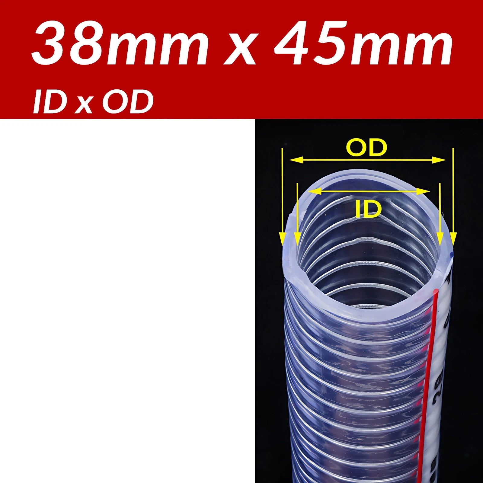 Clear Flexible Braided PVC Hose | ID 10–60mm | Oil & Water Tube Pipe