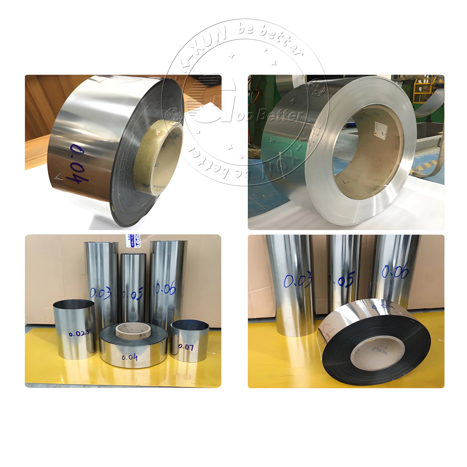 304 Stainless Steel Foil Sheet Thin Plate Band 0.01mm-1mm Metal Plate Strip Roll
