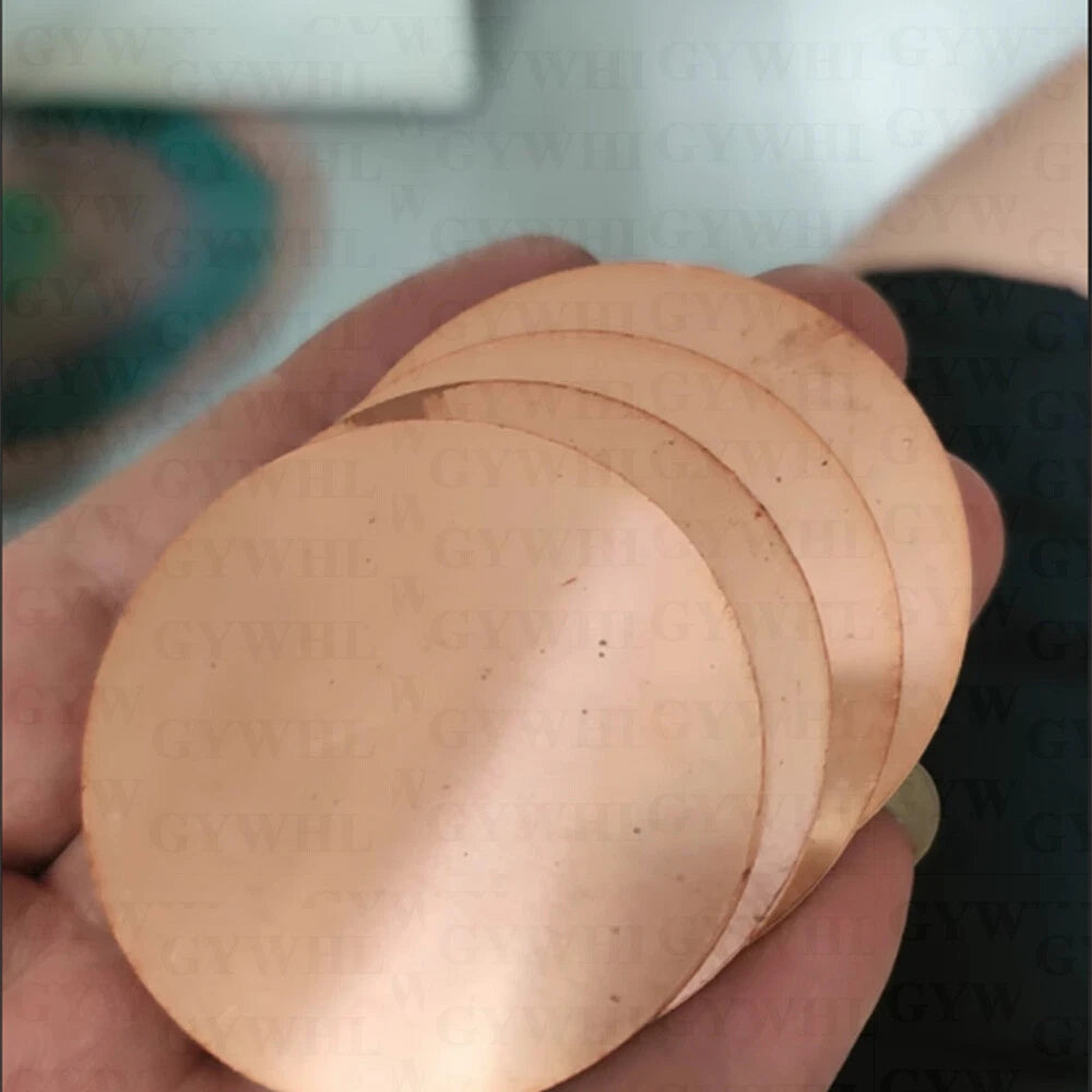 T2 Solid Pure Round Copper Sheet Flat Round Copper Disc Blank Round Metal Sheet