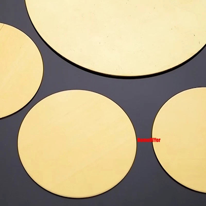 H62 Solid Brass Discs Blanks Plate Metal Round Sheets Thick 1.5-6mm Dia 10-300mm