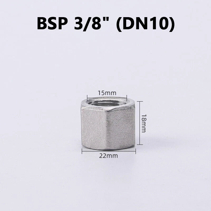 304 Stainless Steel BSP Hex End Cap Female Thread Pipe Fitting 150LB