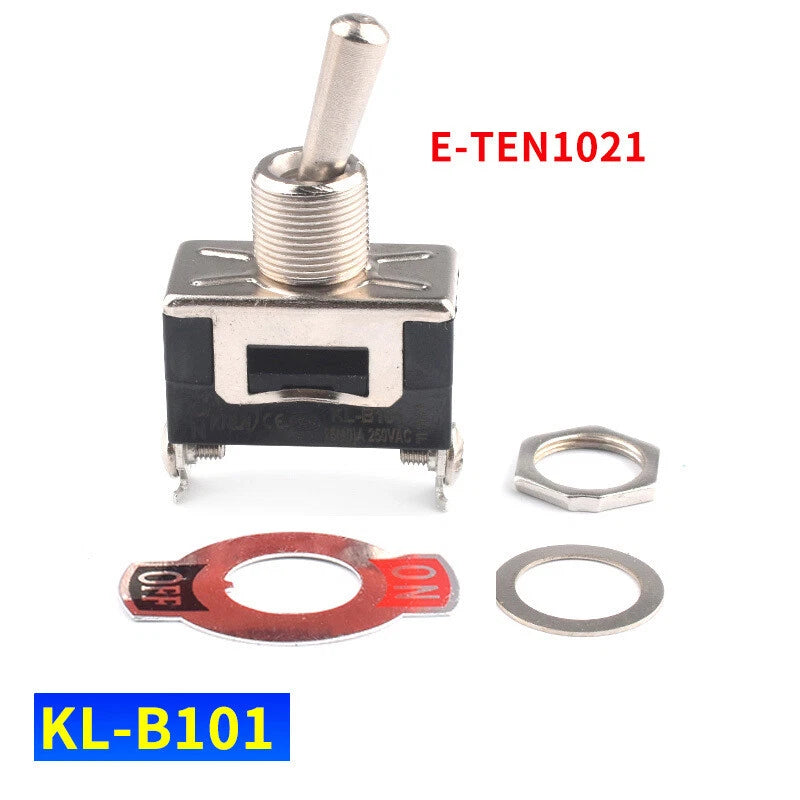 Heavy Duty Toggle Switch 250V ON/OFF — E-TEN Series (2/3/4/6 Pin, Momentary, Waterproof Cover)