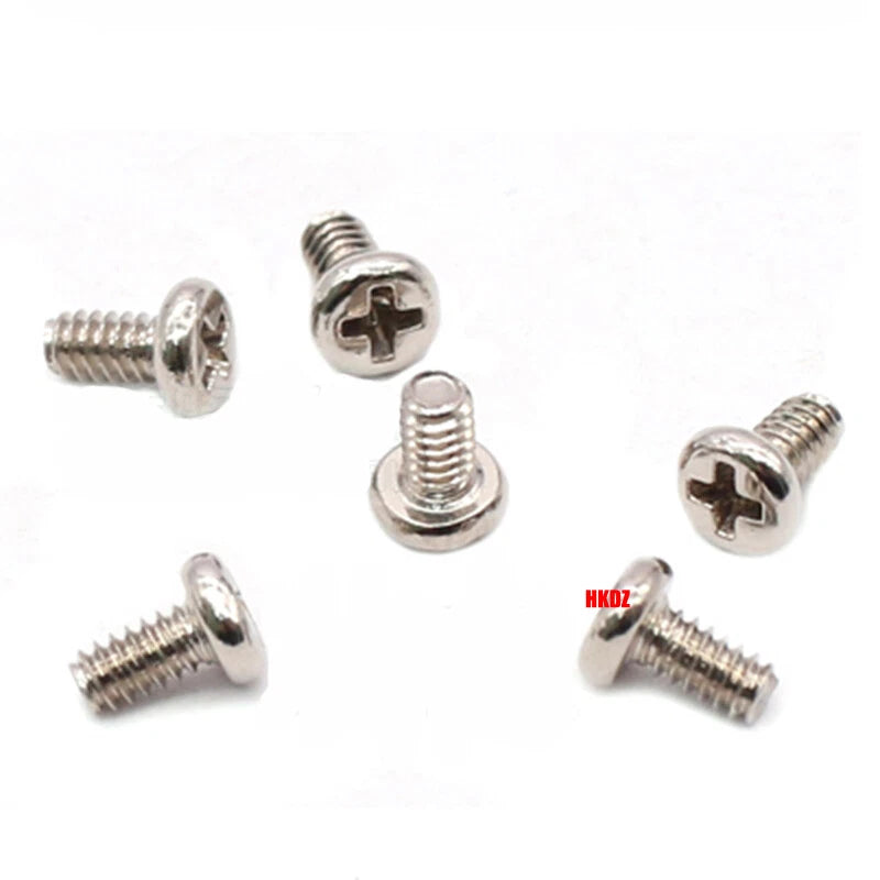 M1–M4 Phillips Pan Head Machine Screws – Carbon Steel, 2–70mm Lengths, Nickel/Black/White Zinc