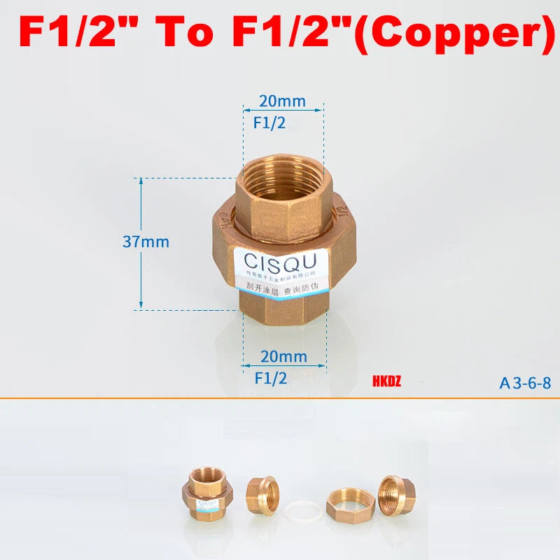 BSP Brass Pipe Fittings — Male Female Threaded Reducing Adapter | Copper & Nickel-Plated
