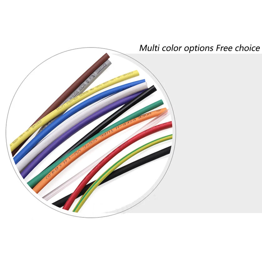 Heat Shrink Tubing 2:1 Ratio — 0.6mm to 210mm, Multiple Colors & Lengths