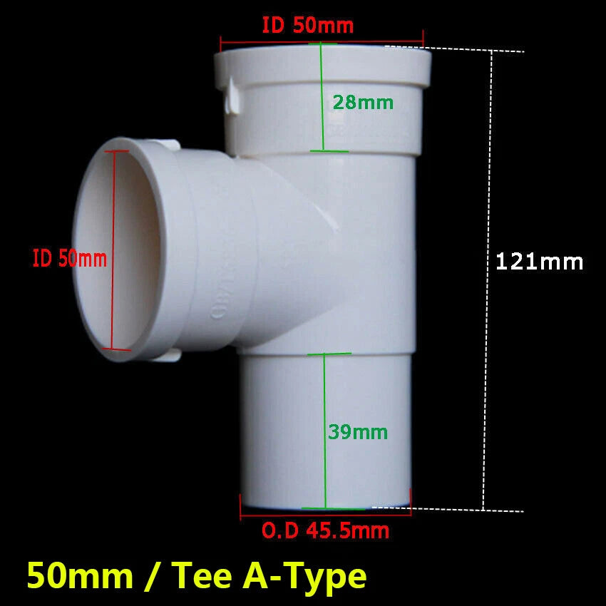 50 75 110 160mm PVC Drain Pipe Fittings Reducer Elbow , Straight , Tee Connector