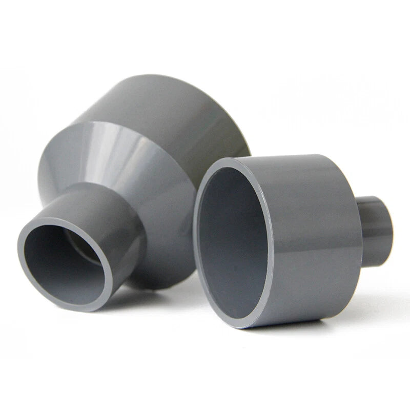 PVC Metric Plumbing Fittings Pipe For Aquarium Fish Tank Pond Solvent Weld Grey