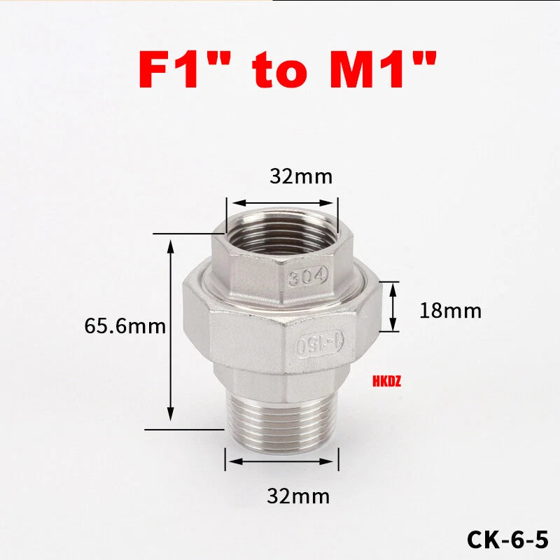BSP Reducing Fittings 304 Stainless Steel Male Female Adaptor Straight Nipples