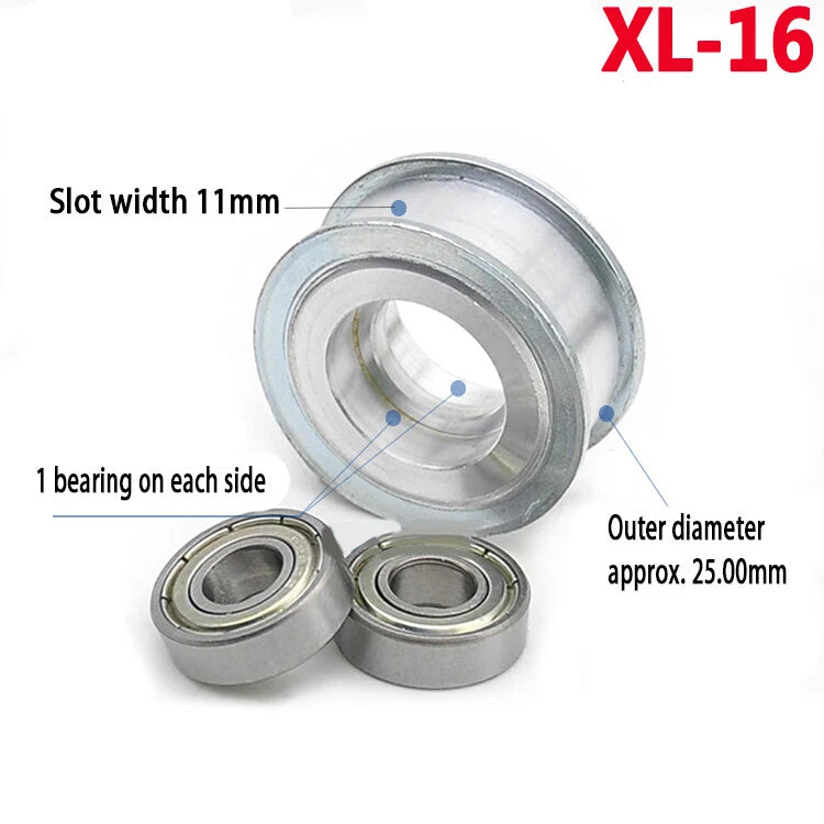 XL Idler Timing Pulley Double Side Bearing Timing Belt For Width 11mm - 16mm