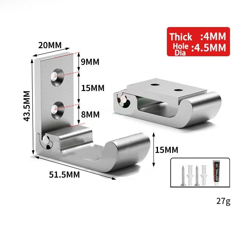 Folding Wall Hooks Aluminum Alloy Foldable Design Wall Mounted Coat Clothes Hook