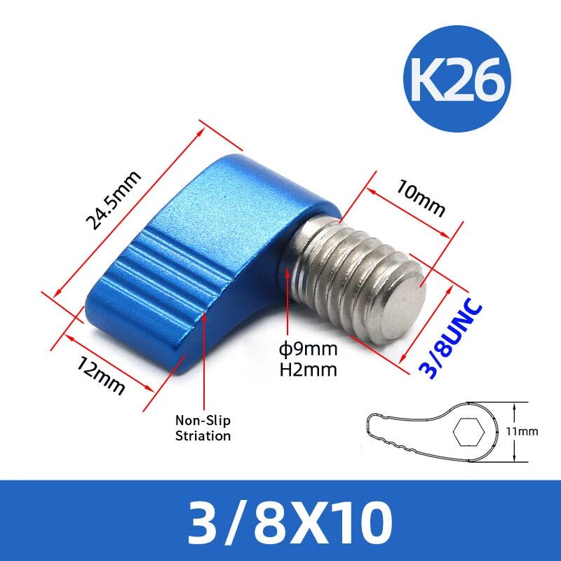 UNC 3/8" & 1/4" Wing Thumb Screws – Single & Double Wing T - Type, Aluminum & Stainless Steel - HomeDIYer