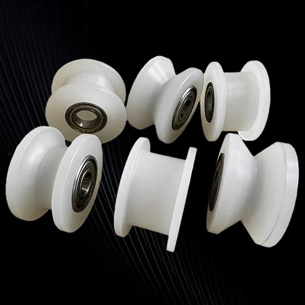 OD 30-85mm Nylon Pulley Wheel with Ball Bearing U/V/H Groove for Door and Window