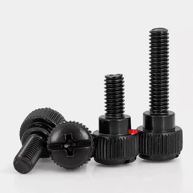 M3~M6 Phillips Carbon Steel Step Knurled Thumb Screws | Hand Grip Knob Bolts - HomeDIYer