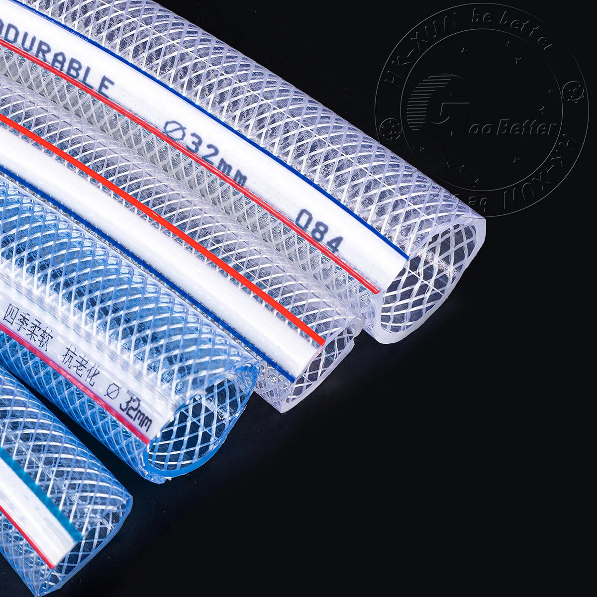 PVC Flexible Braided Tubing — Fish Pond, Hydroponics & Garden Water Hose