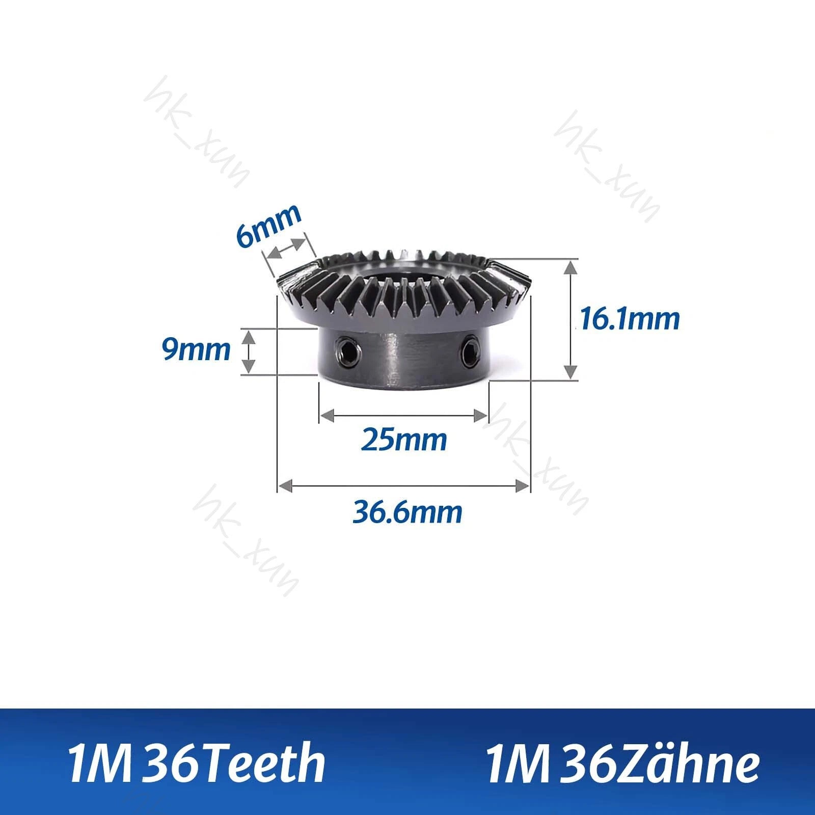 1/1.5/2 Mod 15-40 Tooth 1:2 Metal Motor Bevel Gears 90° Pairing Gear 45# Steel