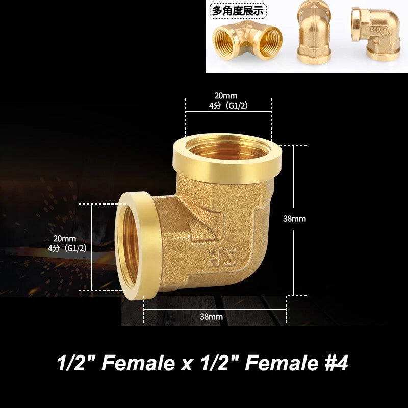 BSP Brass Pipe Fittings – Elbow & Union Connectors, Female/Male, 1/2" 3/4" 1"