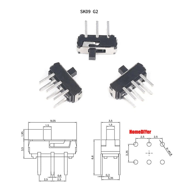 Miniature Slide Switch SS SK Series — 2/3 Position, 3–8 Pin Toggle Switches