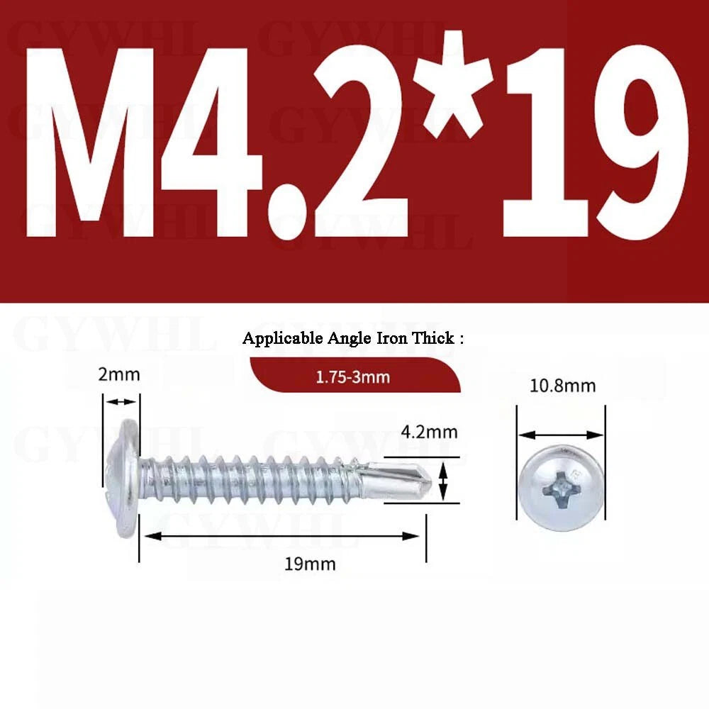 M4.2 M4.8 Self Drilling Wafer Head Screws – Steel & Stainless for Sheet Metal