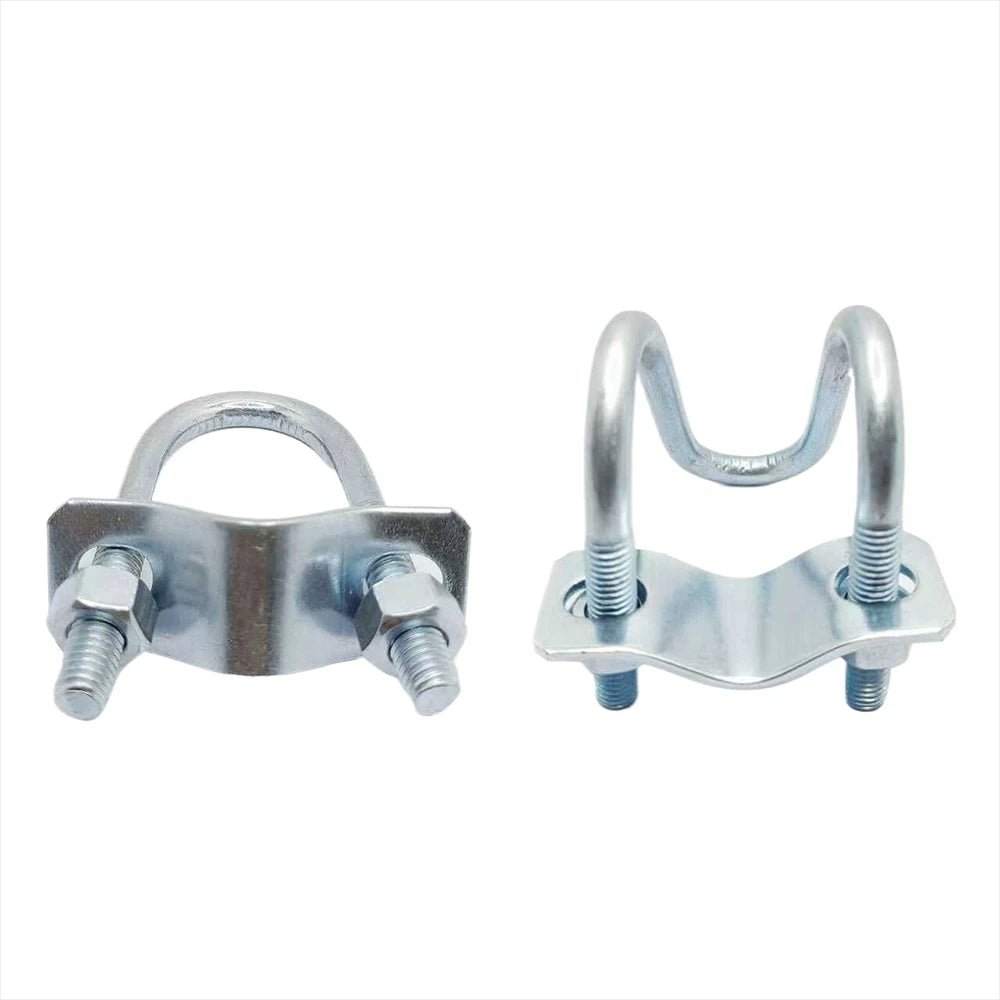U - Bolt Pipe Clamp — Double & Single U - Shape Saddle Clamp for Greenhouse & Awning Frames - HomeDIYer