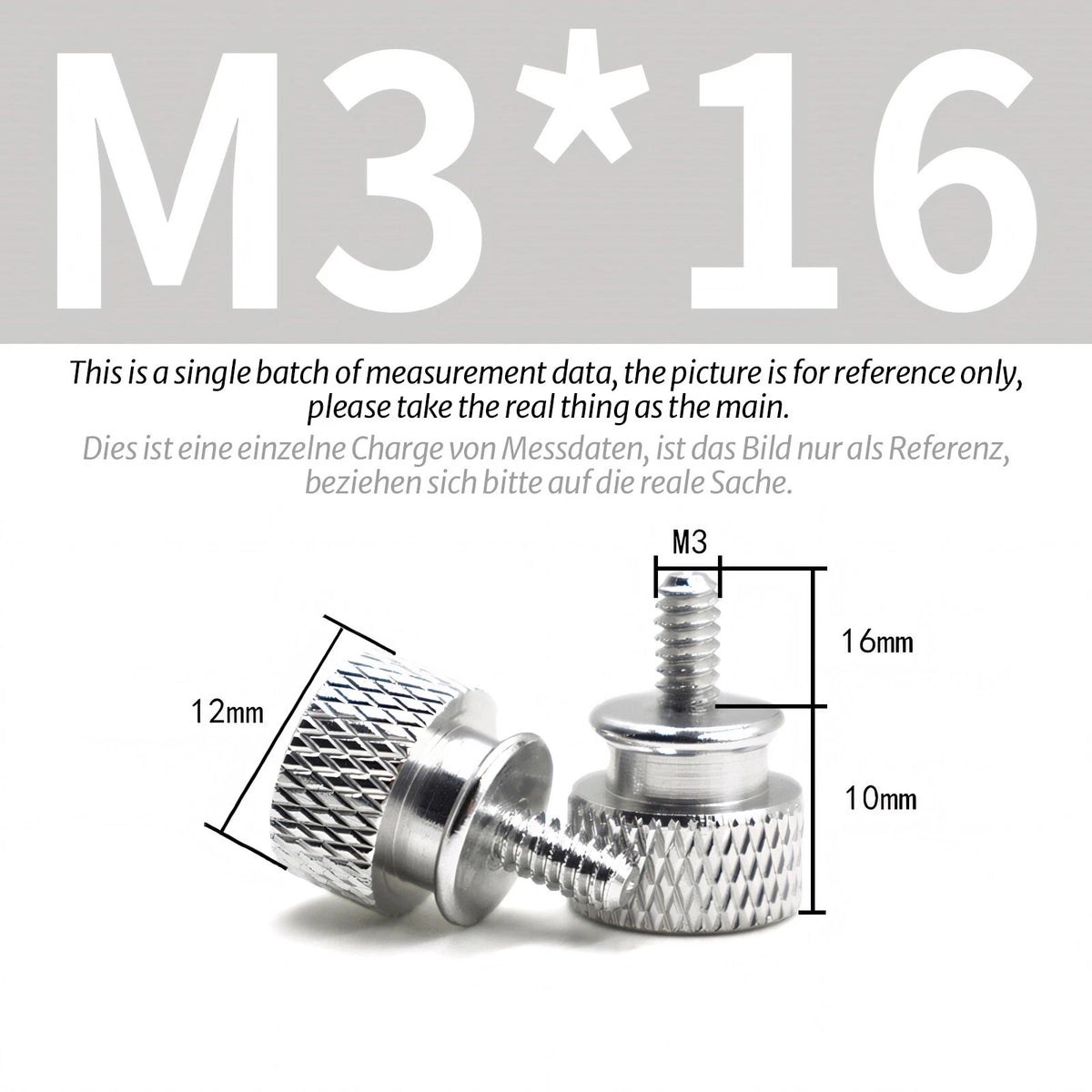 M3 Knurled Thumb Screws – Colorful Aluminum Alloy Hand-Tighten Grip Bolts