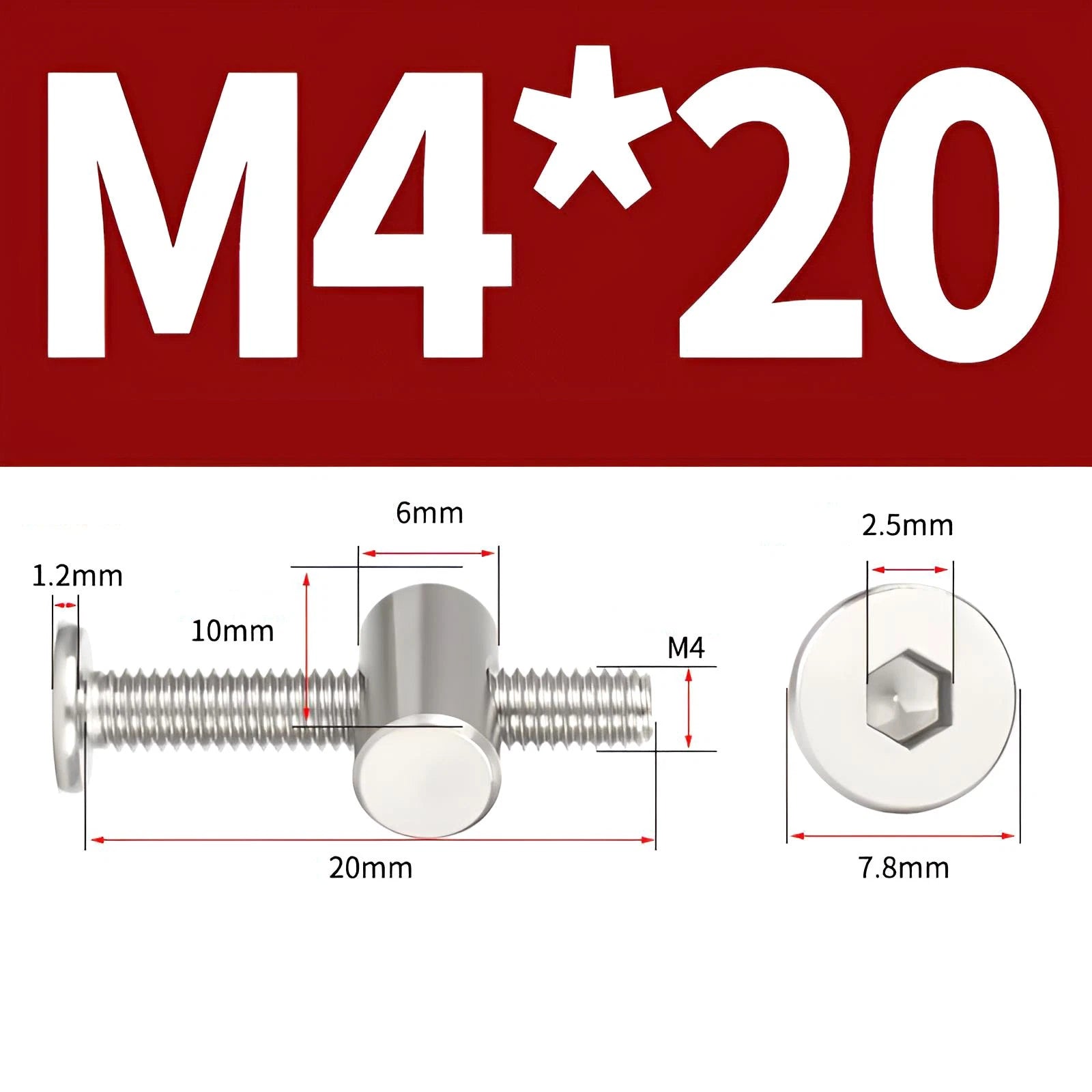 M4 M5 M6 M8 304 Stainless Steel Furniture Connecting Bolts with Barrel Nuts