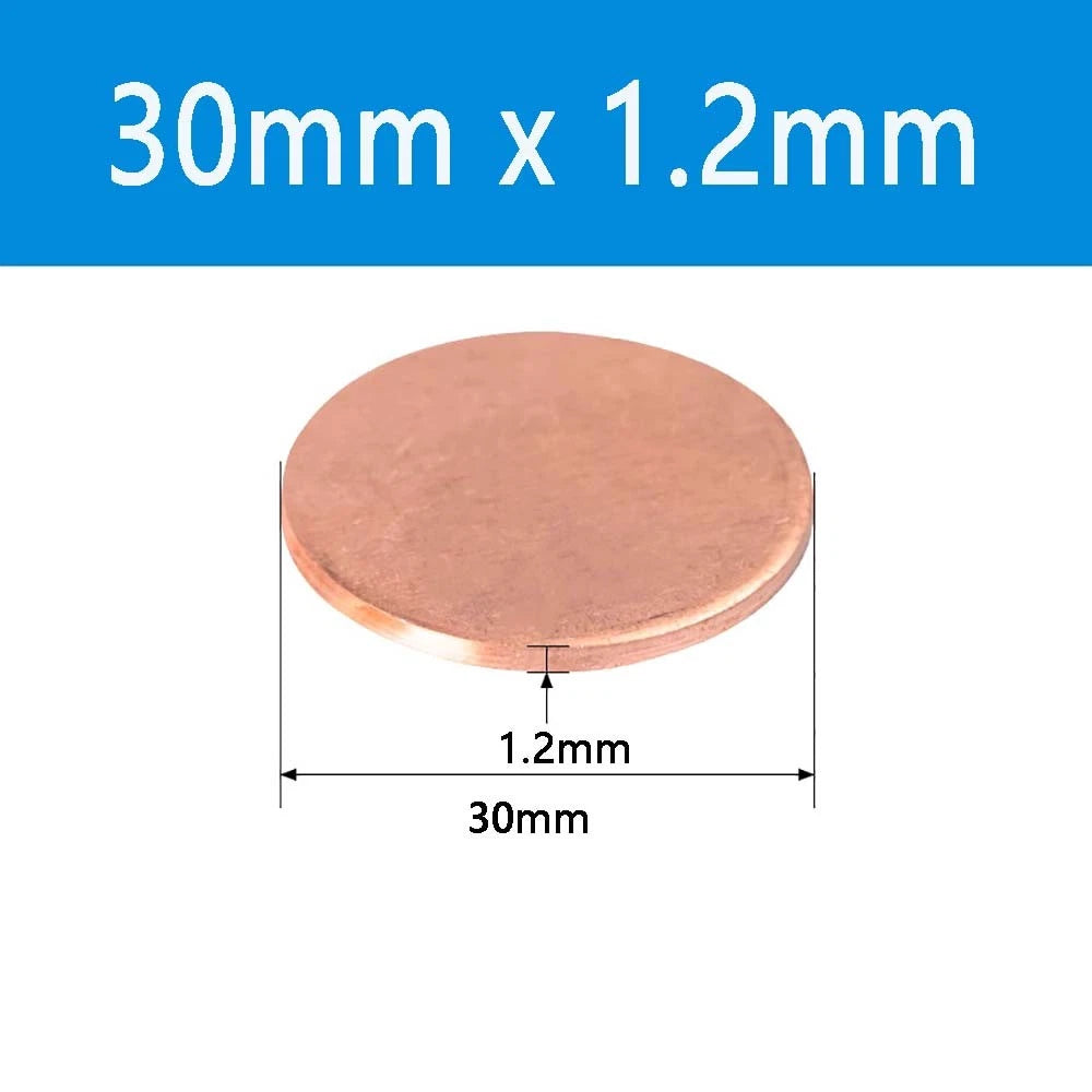 T2 Solid Pure Round Copper Sheet Flat Round Copper Disc Blank Round Metal Sheet