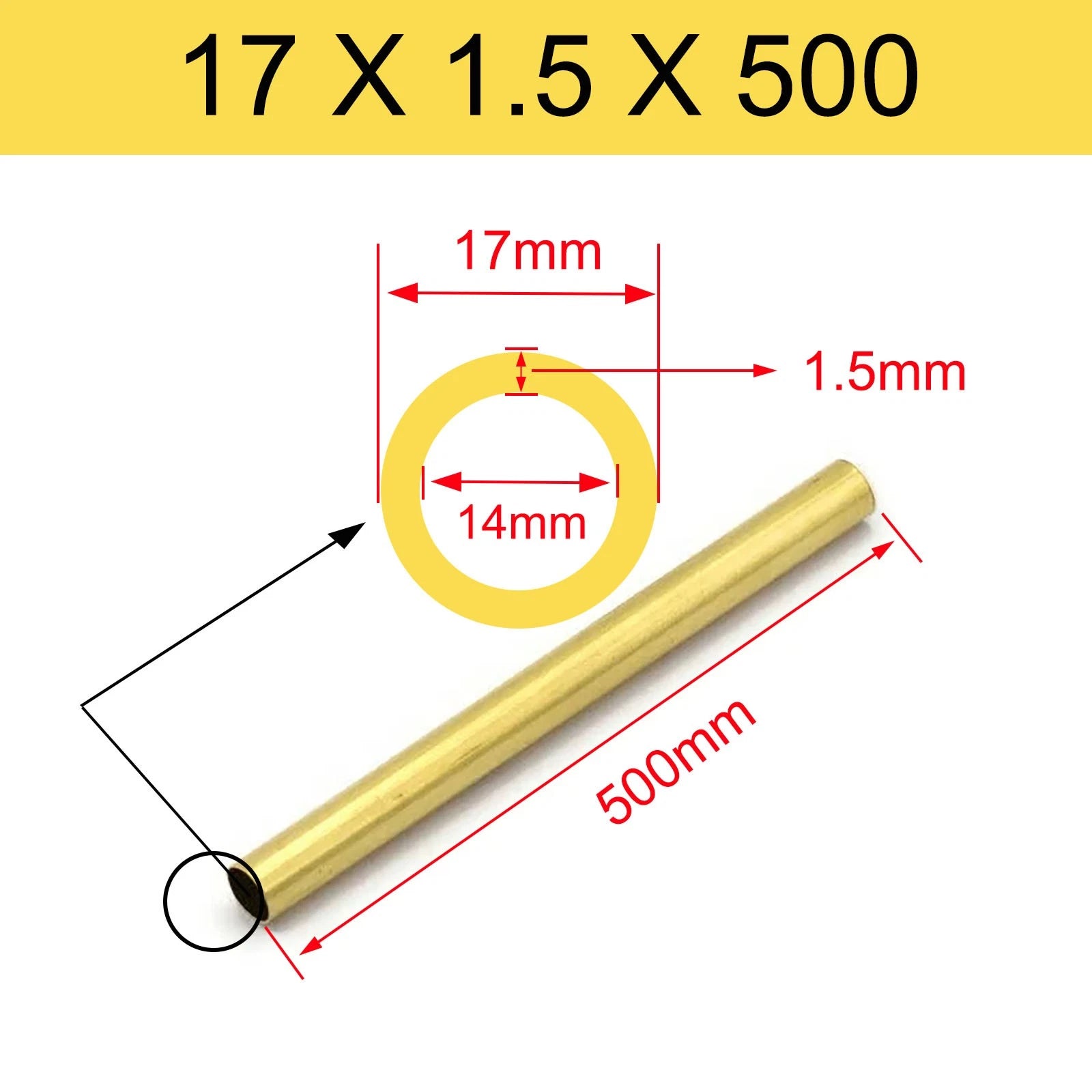 Brass Tubes ROUND PIPE Cu 62% OD 2mm 3mm 4mm 5mm 6mm 7mm 8mm 9mm 10mm To 90mm