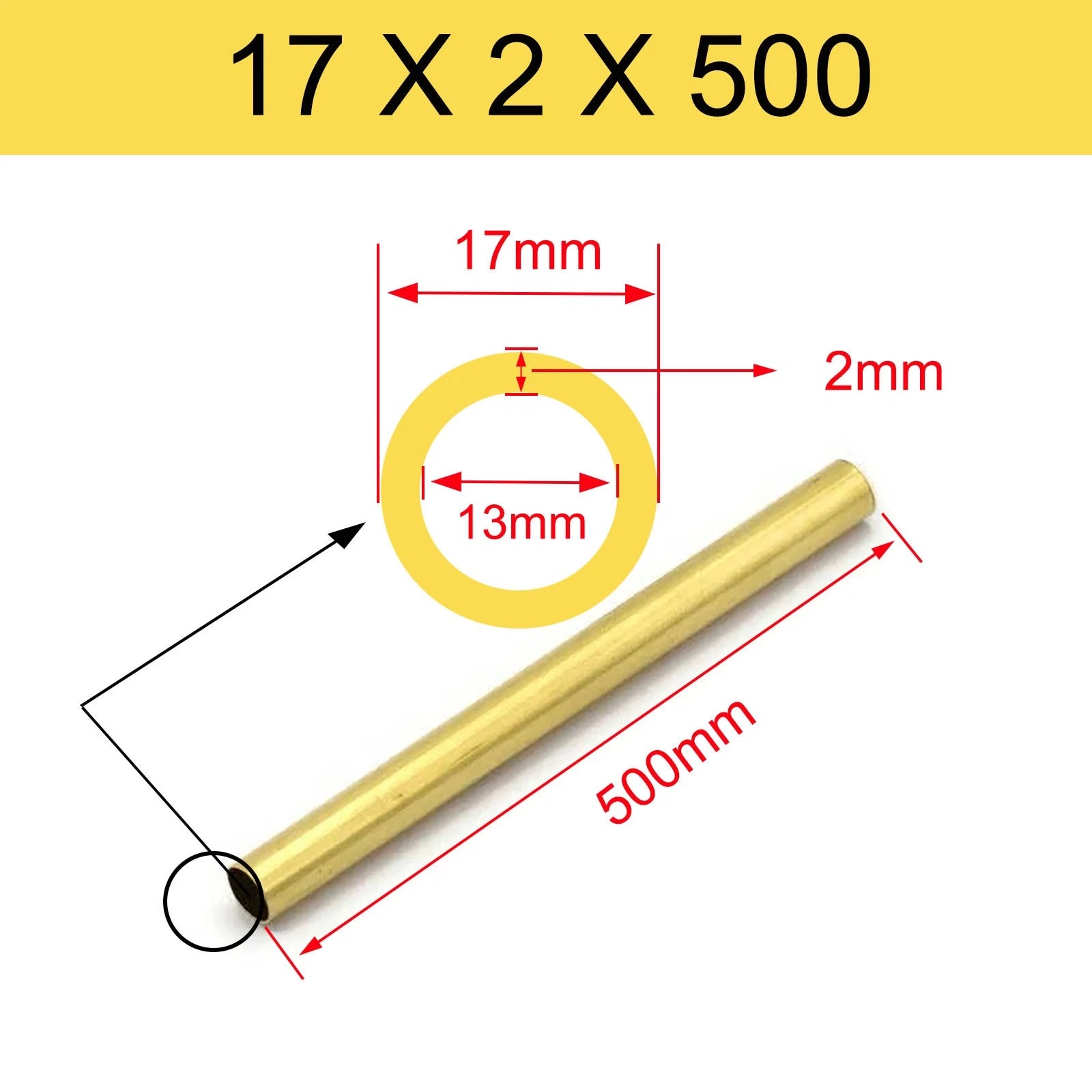 Brass Tubes ROUND PIPE Cu 62% OD 2mm 3mm 4mm 5mm 6mm 7mm 8mm 9mm 10mm To 90mm