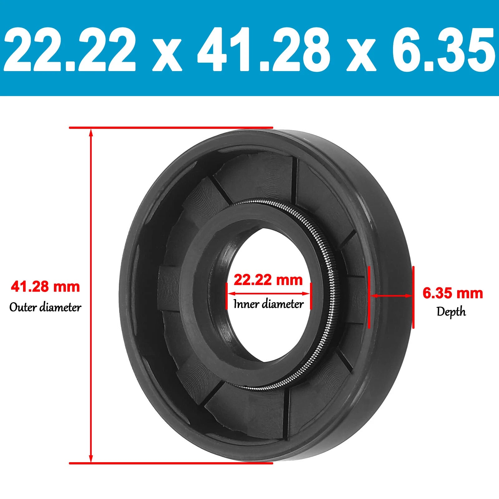 Oil Seal 21mm 22mm 23mm 24 mm ID Rotary Shaft Double Lip R23 TC 4 - 12mm Depths