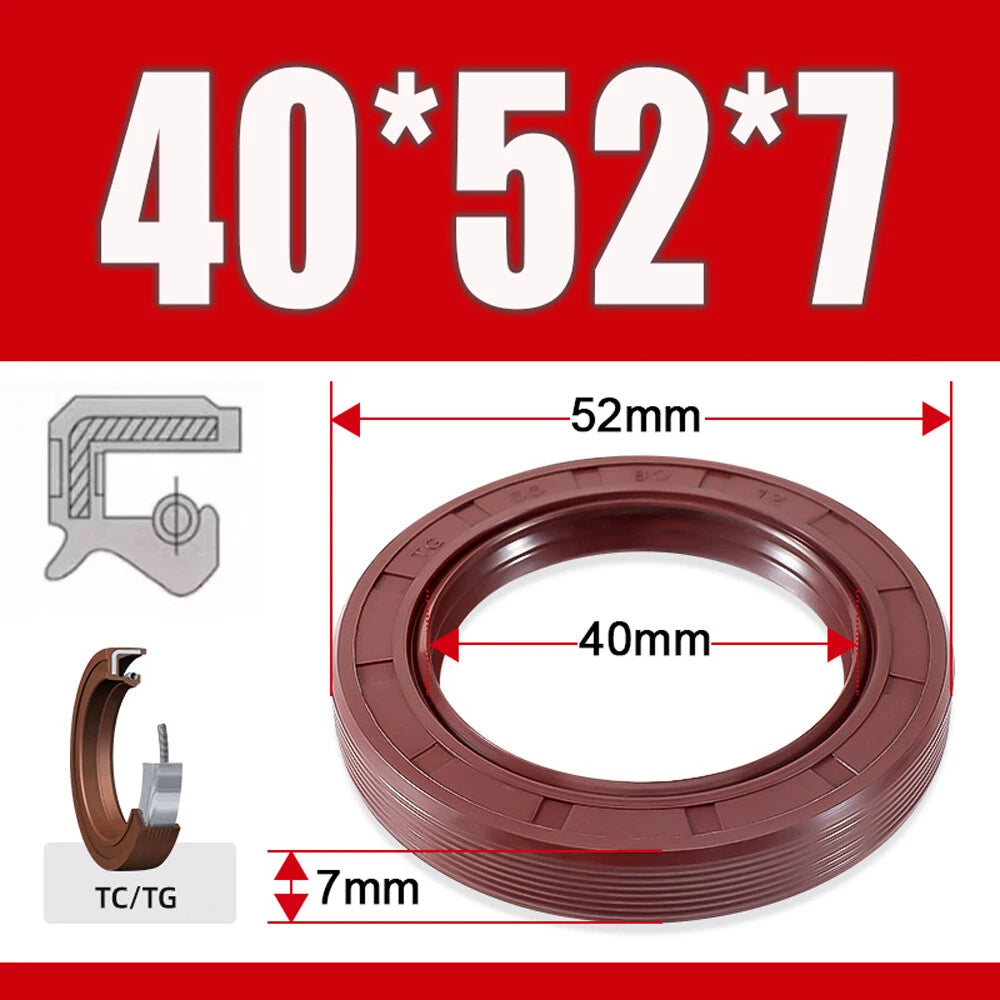 TC/TG Dual Lip FKM Oil Seal — Metric Rotary Shaft Sealing Ring, ID 25–50mm