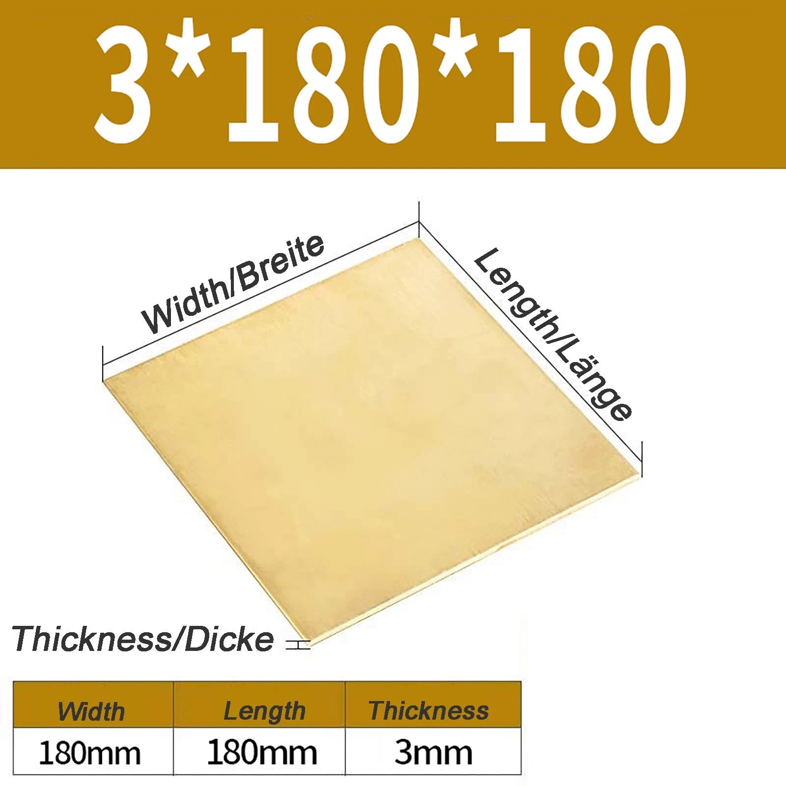 Natural Brass Sheet Metal guillotine cut - 0.3mm - 3.0mm - Multiple Sizes