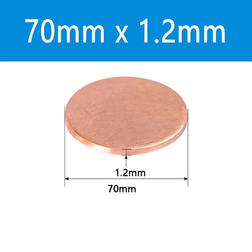 T2 Solid Pure Round Copper Sheet Flat Round Copper Disc Blank Round Metal Sheet