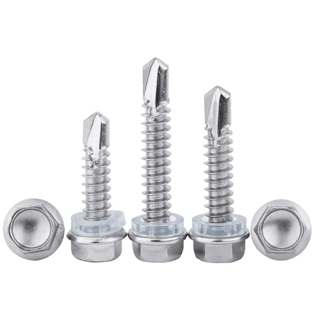 410 & A2 Stainless Hex Head Self‑Drilling Tek Screws – for Metal Roofing & Sheeting