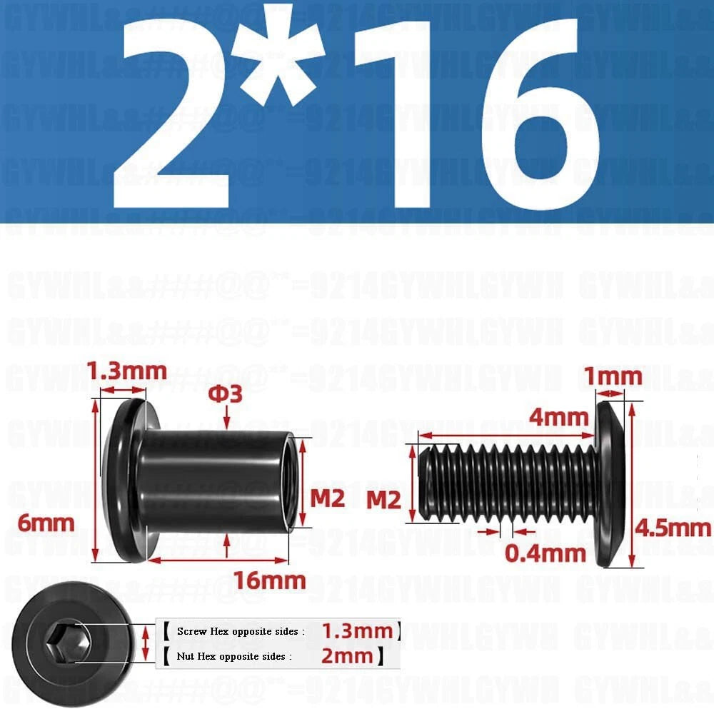 Metric Furniture Connector Bolts with End Cap Nuts — Stainless Steel M2 to M10