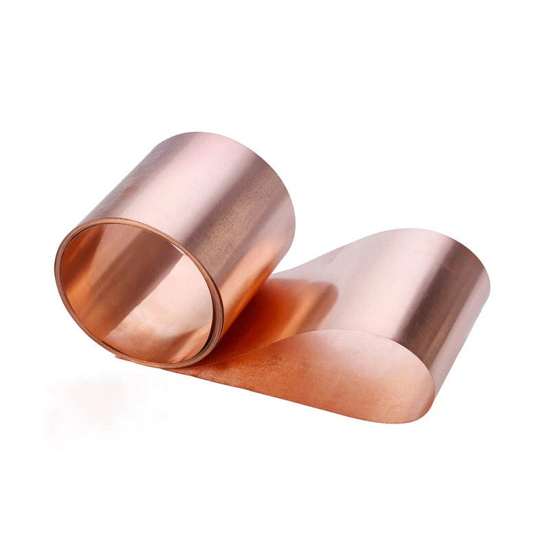 99.9% Pure Copper Metal Sheet Roll Foil Plate Thick 0.0.5mm-1mm Width 15mm-300mm