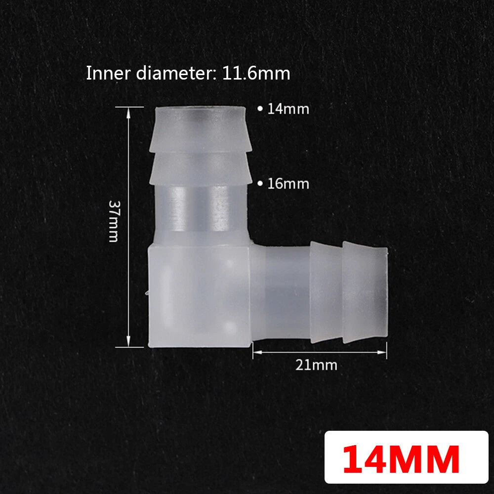 Plastic Elbow Barb Hose Connector — L-Piece Tube Joiner for Air, Fuel & Water (1.6mm–20mm)