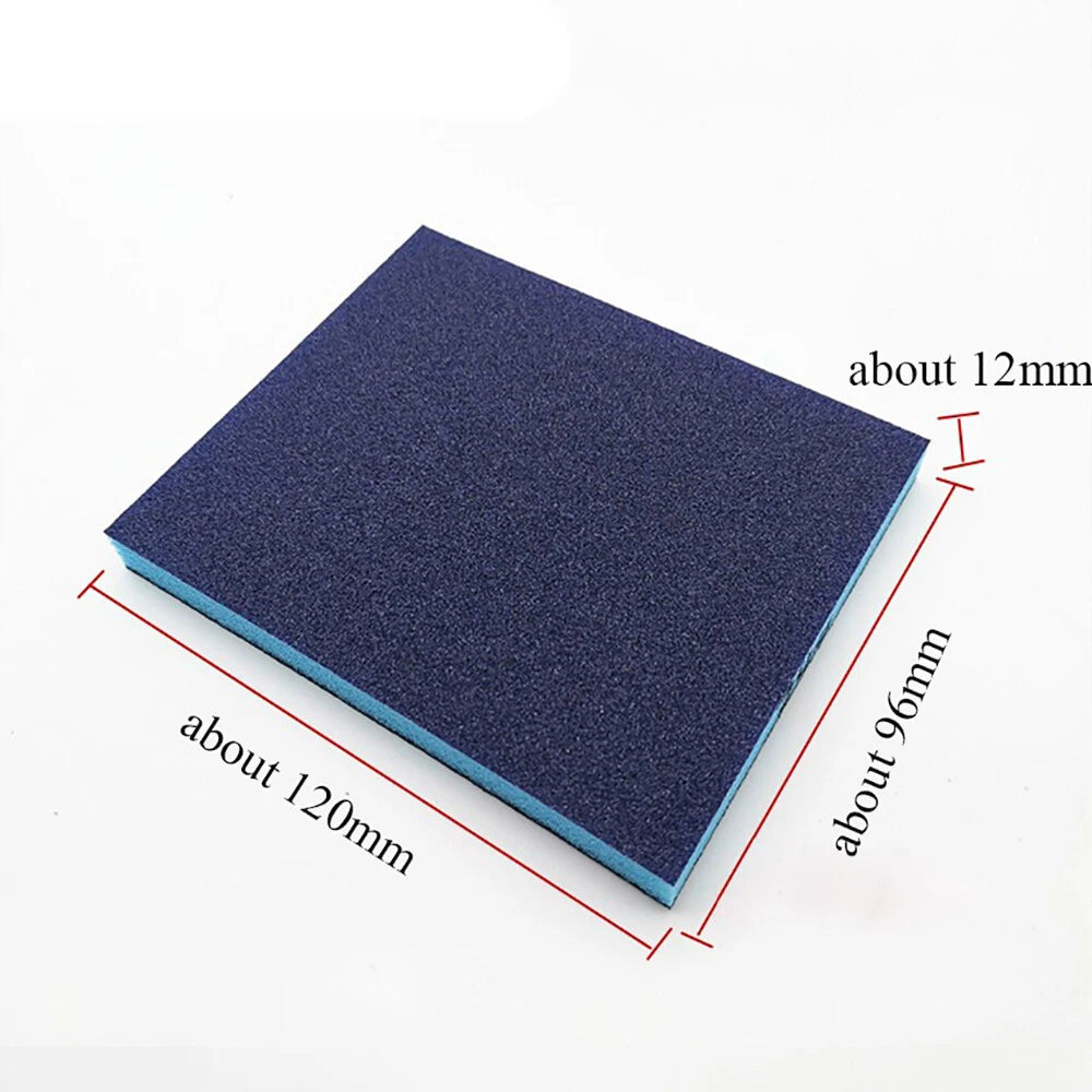 Flexible Double‑Sided Sanding Sponge Pads — P80 to P280 Grit Wet & Dry Foam Block for Contoured Surfaces