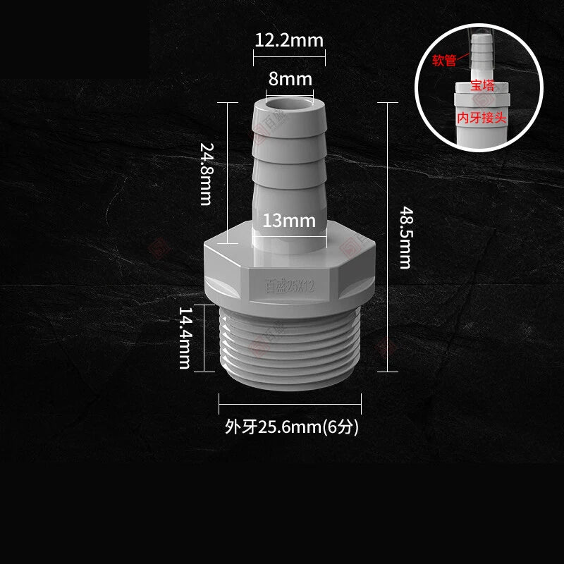 Hosetail Connector Fitting Barbed Male BSP Plastic Pond Pool Hose Pipe Adaptor