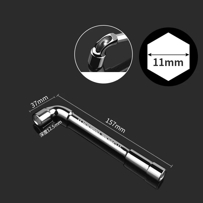 Metric L-Shaped Angled Open Hex Spanners Double Ended Socket Wrench 8mm To 22mm