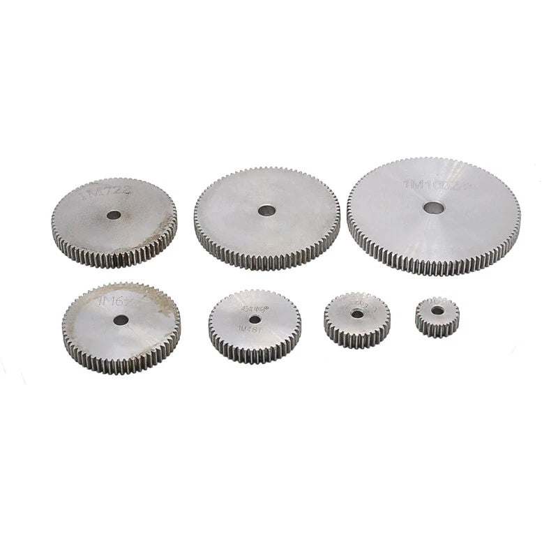 Spur Gear 1/1.5/2/2.5/3/4/5 Mod 12T - 150T Flat Gear 45 Steel Transmission Gears