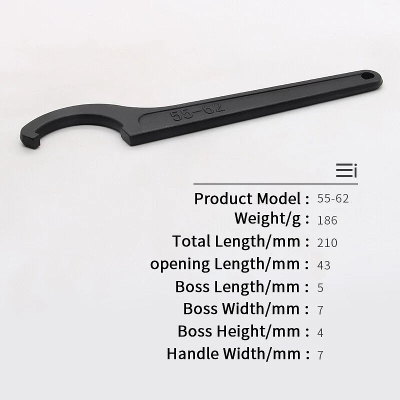 Adjustable Hook Spanner C Wrenches Metric Garage Motorcycle Repair 22mm-210mm