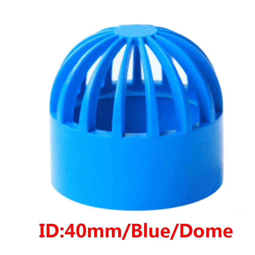 PVC Water Filter Net Cap Pipe Fittings ID 32mm-110mm for Aquarium Fish Tank DIY
