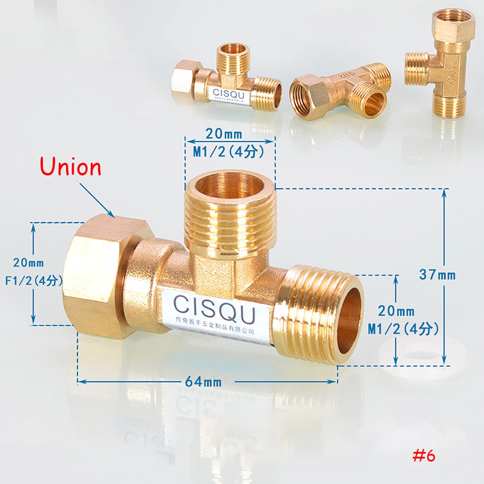 1/2" BSP Brass Pipe Fittings – Elbow, Tee & Union Coupler
